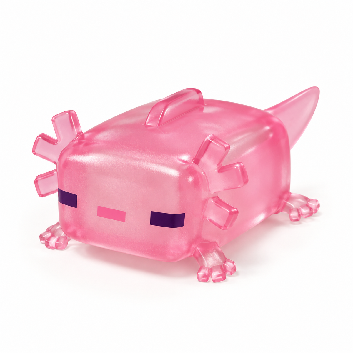 Transparent Cube Axolotl Squishy Toy